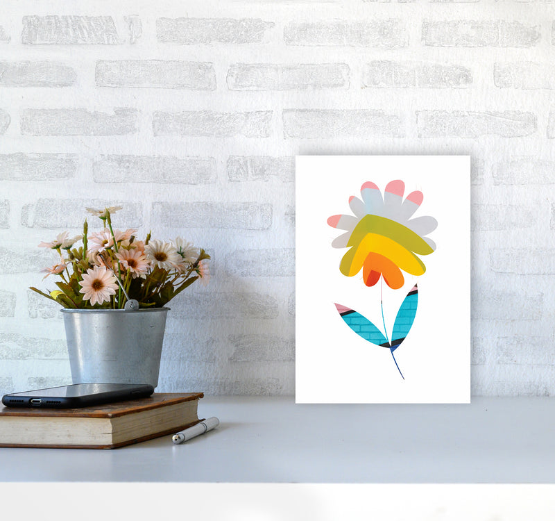 Graffiti Flower I Art Print by Seven Trees Design A4 Black Frame