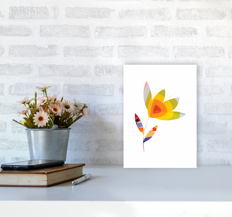 Graffiti Flower II Art Print by Seven Trees Design A4 Black Frame