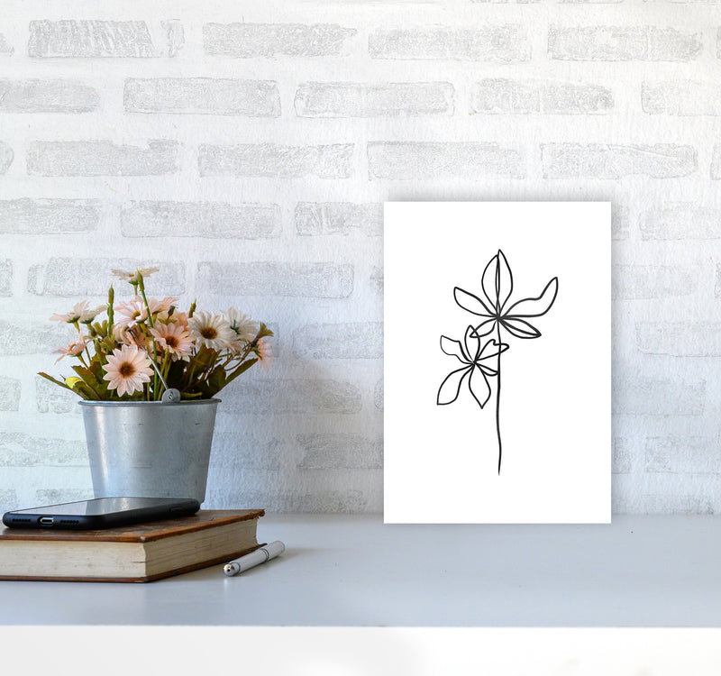 Lines Leaves I Art Print by Seven Trees Design A4 Black Frame