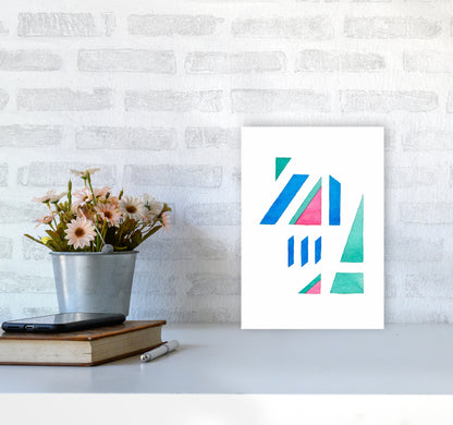 Modern Abstract Watercolor Art Print by Seven Trees Design A4 Black Frame