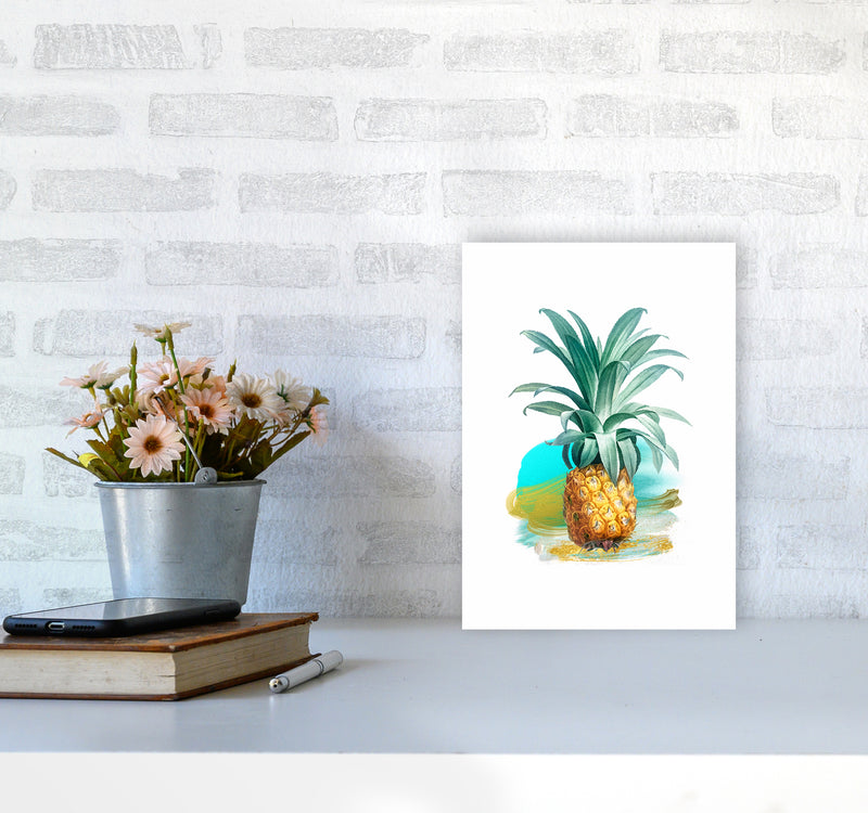 Modern Pineapple Kitchen Art Print by Seven Trees Design A4 Black Frame
