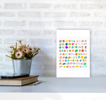 Painting Paradise Abstract Art Print by Seven Trees Design A4 Black Frame