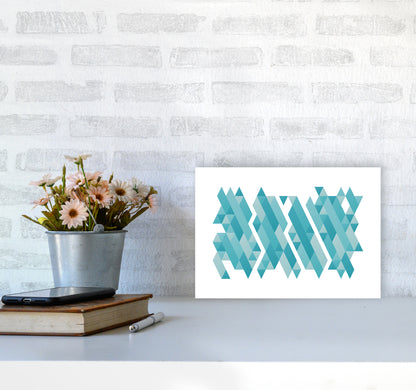 Pieces Of Mountains Abstract Art Print by Seven Trees Design A4 Black Frame