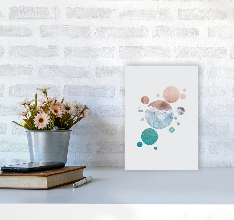 Planet Ocean Art Print by Seven Trees Design A4 Black Frame