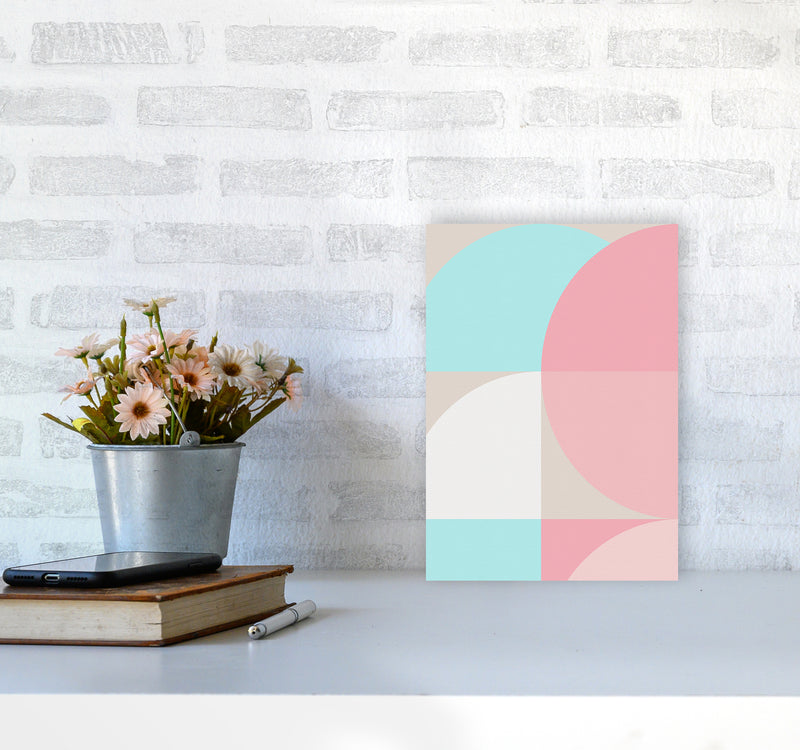 Scandinavian Shapes II Abstract Art Print by Seven Trees Design A4 Black Frame