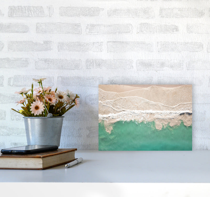Sea From The Sky Photography Art Print by Seven Trees Design A4 Black Frame