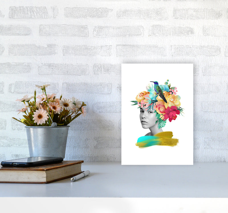 The Girl And The Paradise Art Print by Seven Trees Design A4 Black Frame