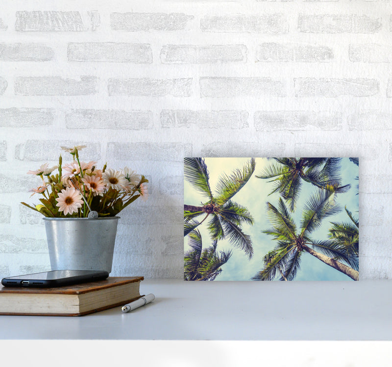 The Palms Photography Art Print by Seven Trees Design A4 Black Frame