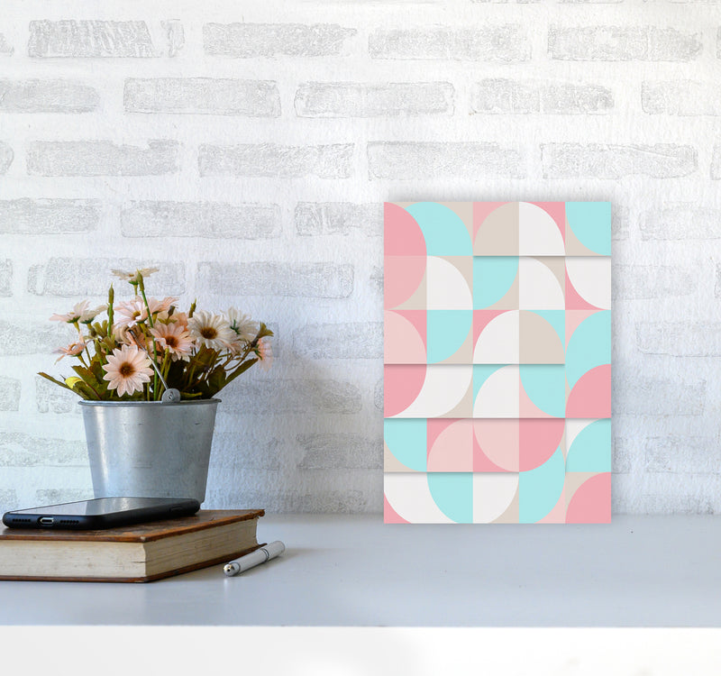 The Scandinavian Geometry Art Print by Seven Trees Design A4 Black Frame