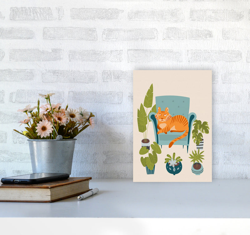 The Tiger of the city Art Print by Seven Trees Design A4 Black Frame