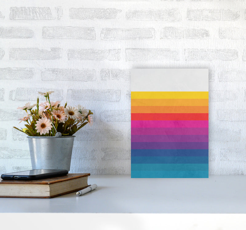 Vintage Retro Lines Art Print by Seven Trees Design