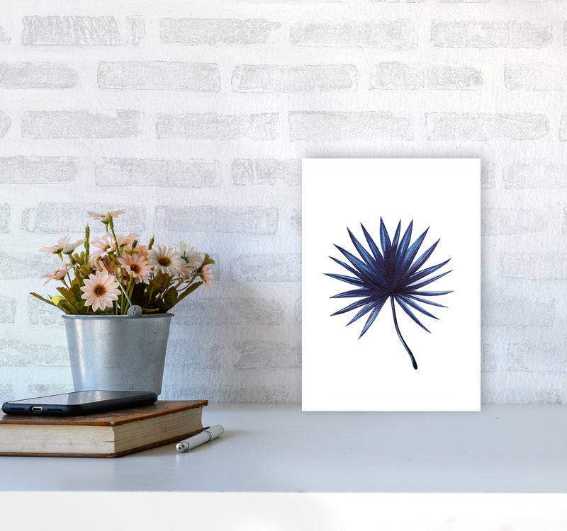 Watercolor Blue Leaf I Art Print by Seven Trees Design A4 Black Frame