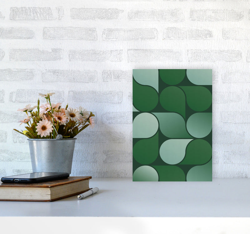Geometric Loop Art Print by Seven Trees Design A4 Black Frame