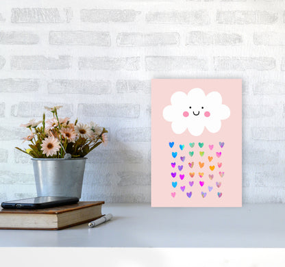 Happy Cloud Art Print by Seven Trees Design A4 Black Frame