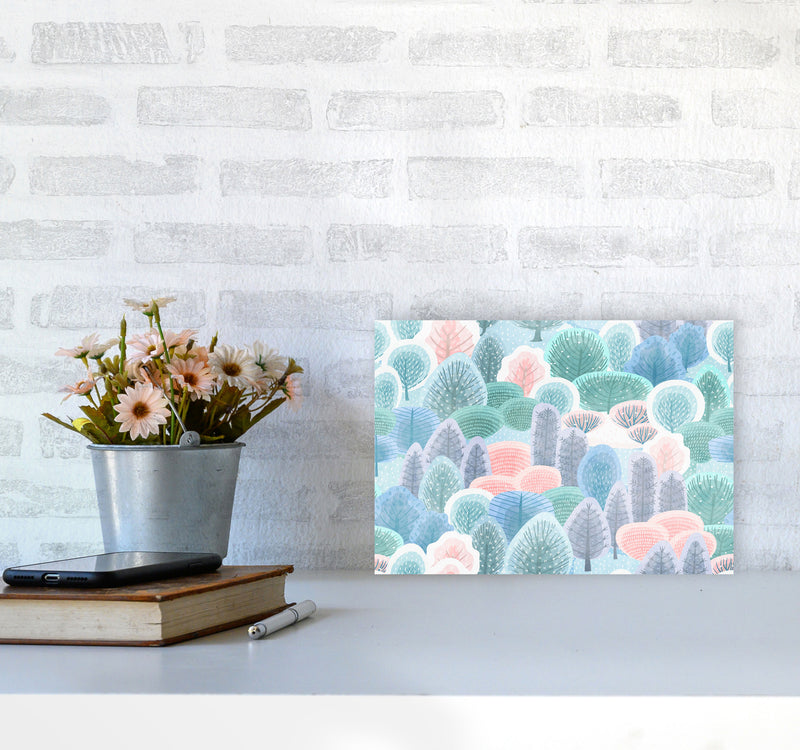 Happy Forest Art Print by Seven Trees Design A4 Black Frame