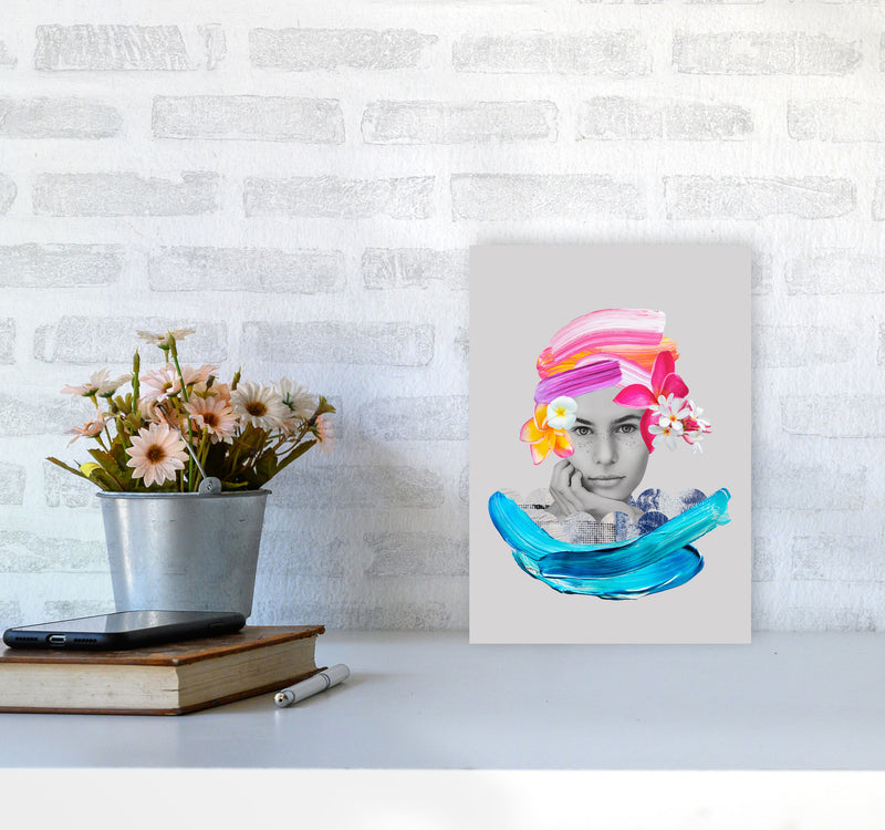 Imagination Girl Art Print by Seven Trees Design A4 Black Frame