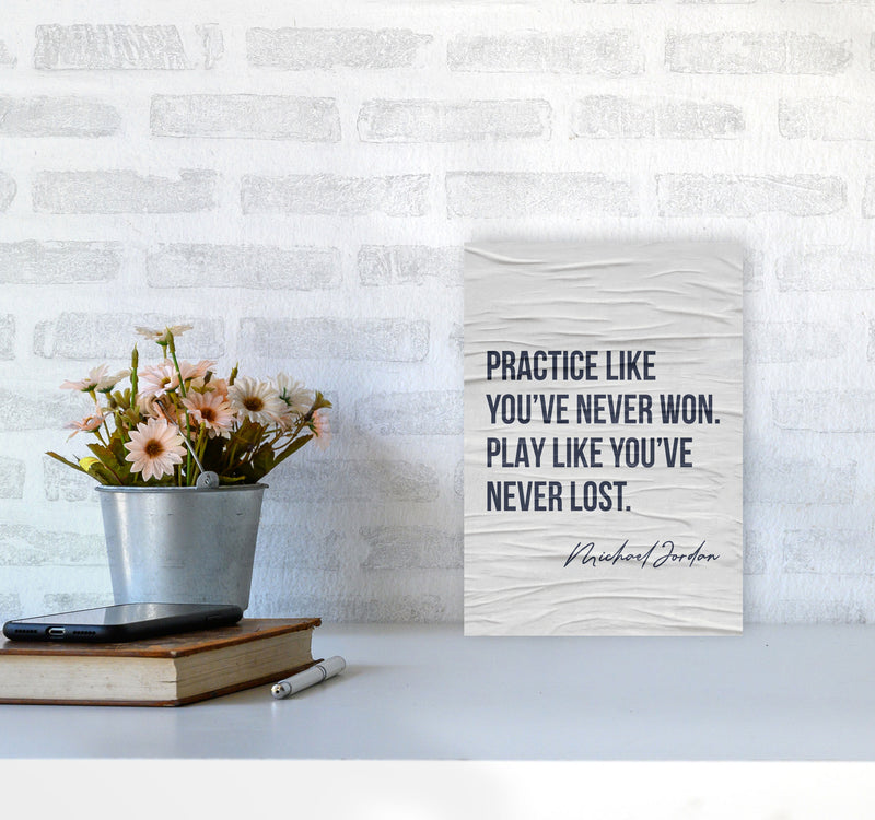Michael Jordan Quote Art Print by Seven Trees Design A4 Black Frame