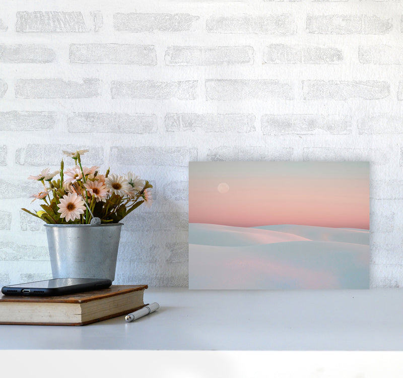 Moon And Dunes Art Print by Seven Trees Design A4 Black Frame