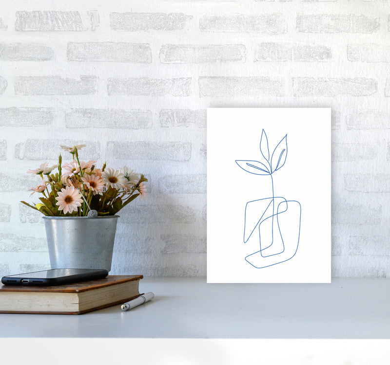 One Line Botanical II Art Print by Seven Trees Design A4 Black Frame