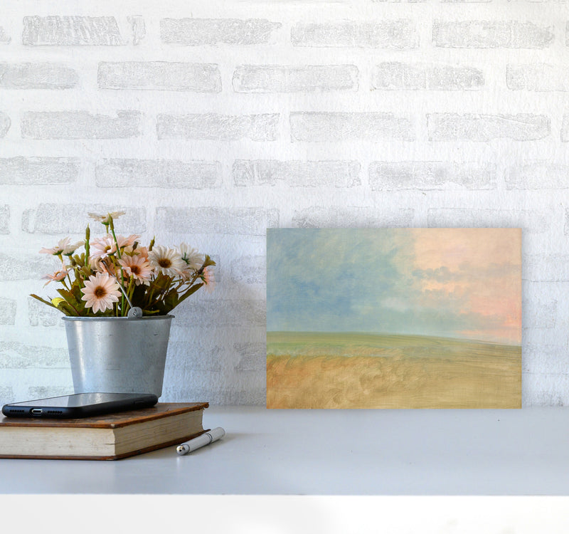 Peaceful Field Art Print by Seven Trees Design A4 Black Frame