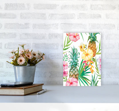 The tropical pineapples Art Print by Seven Trees Design A4 Black Frame