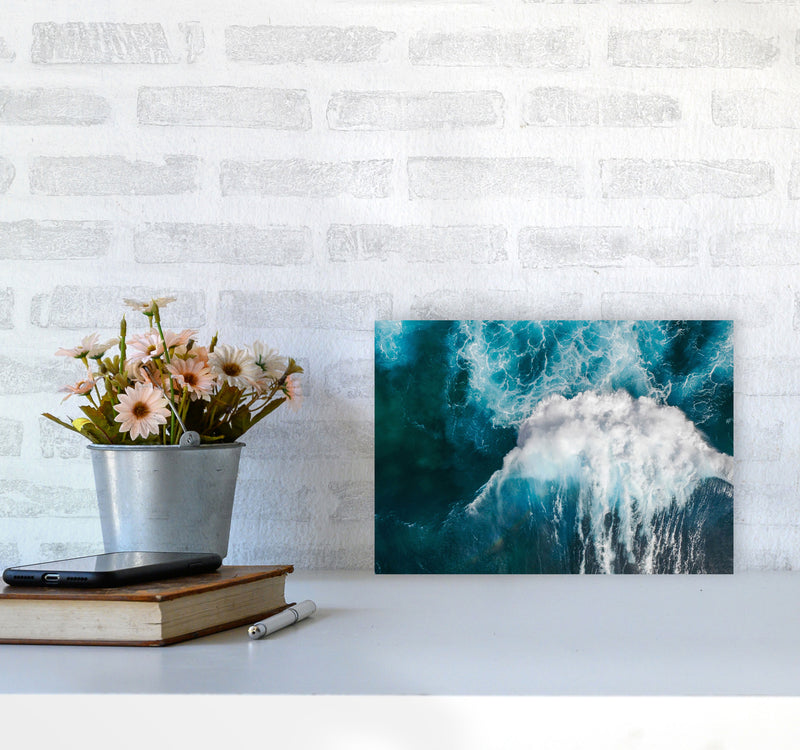 The wave Art Print by Seven Trees Design A4 Black Frame