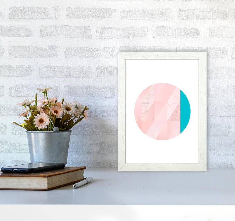 Pink Marble Circle II Abstract Art Print by Seven Trees Design