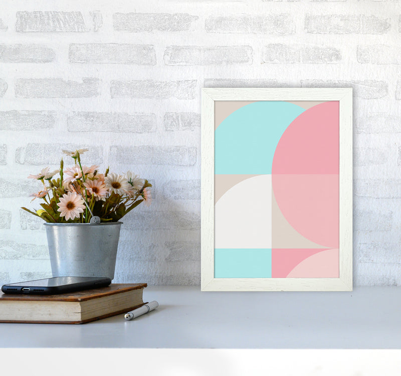 Scandinavian Shapes II Abstract Art Print by Seven Trees Design A4 Oak Frame