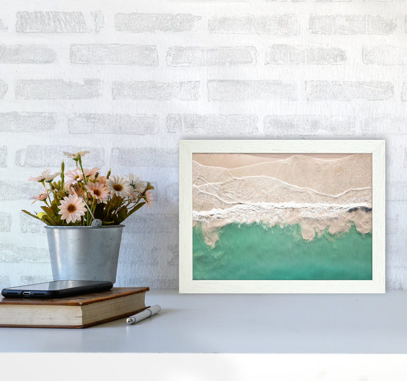 Sea From The Sky Photography Art Print by Seven Trees Design A4 Oak Frame