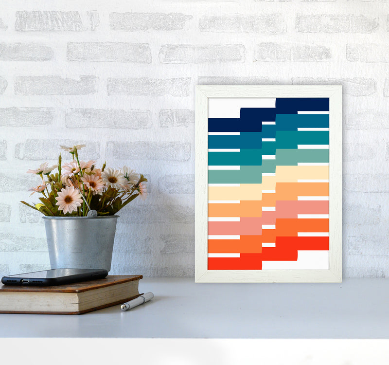 The Modern Geometry Art Print by Seven Trees Design A4 Oak Frame