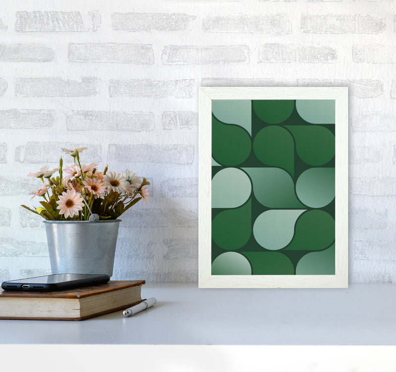 Geometric Loop Art Print by Seven Trees Design A4 Oak Frame