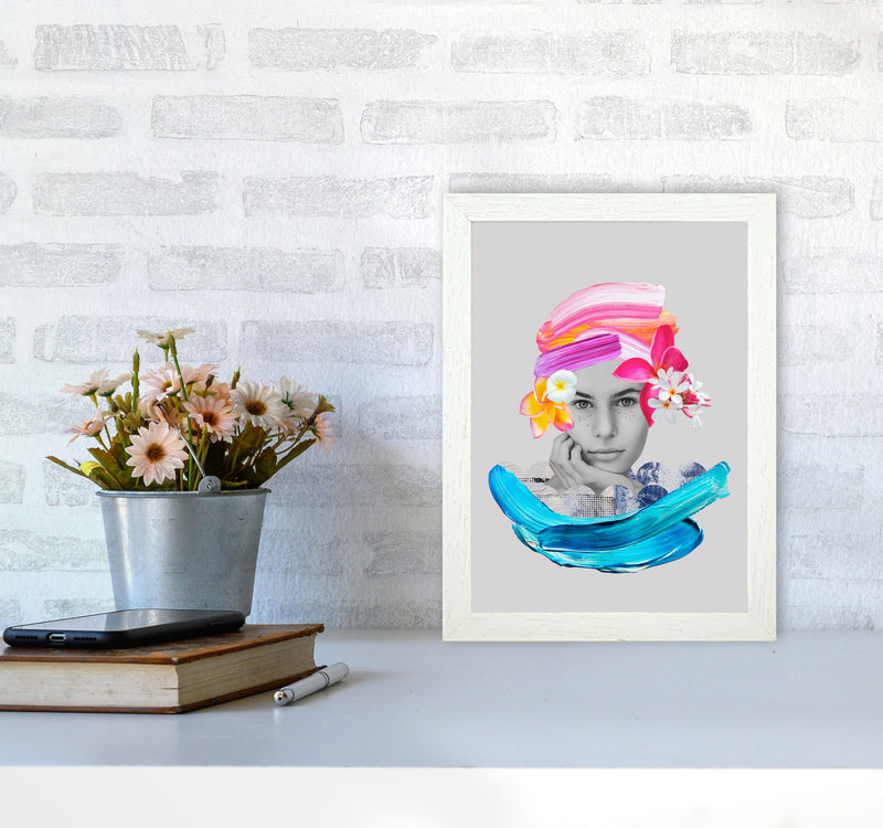 Imagination Girl Art Print by Seven Trees Design A4 Oak Frame