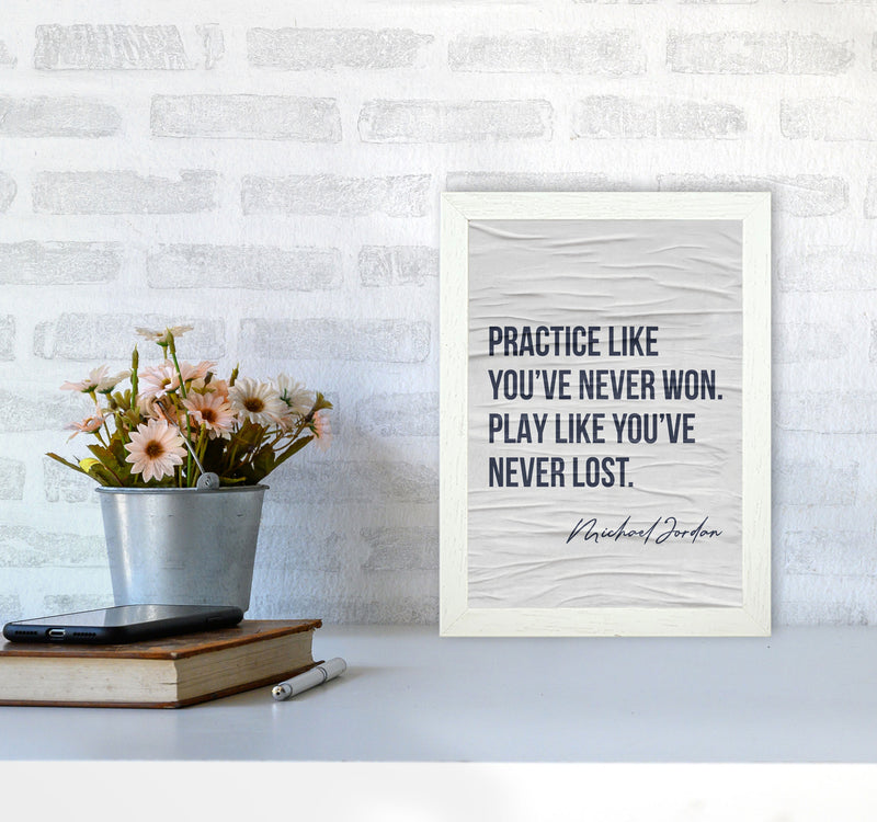 Michael Jordan Quote Art Print by Seven Trees Design A4 Oak Frame