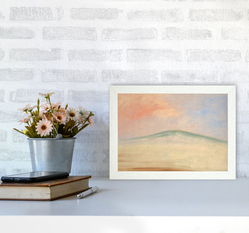 Mountain In the Sky Art Print by Seven Trees Design A4 Oak Frame