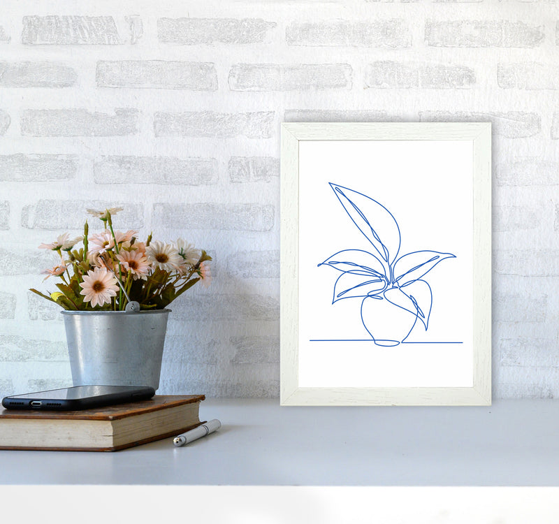 One Line Plant I Art Print by Seven Trees Design A4 Oak Frame