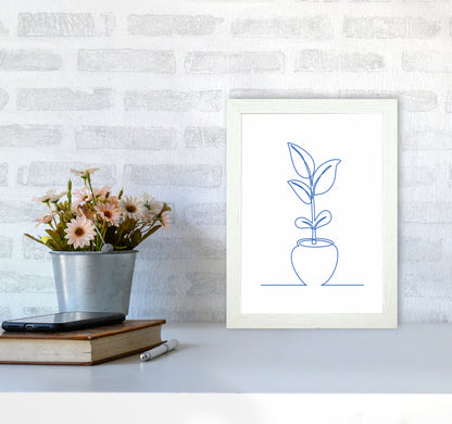 One Line Plant II Art Print by Seven Trees Design A4 Oak Frame