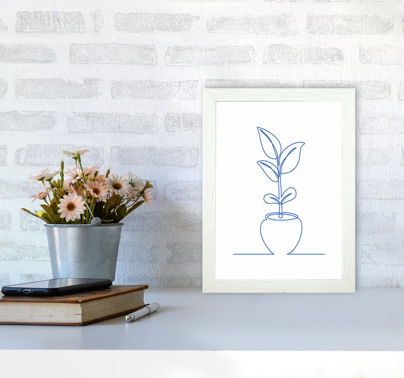 One Line Plant II Art Print by Seven Trees Design A4 Oak Frame