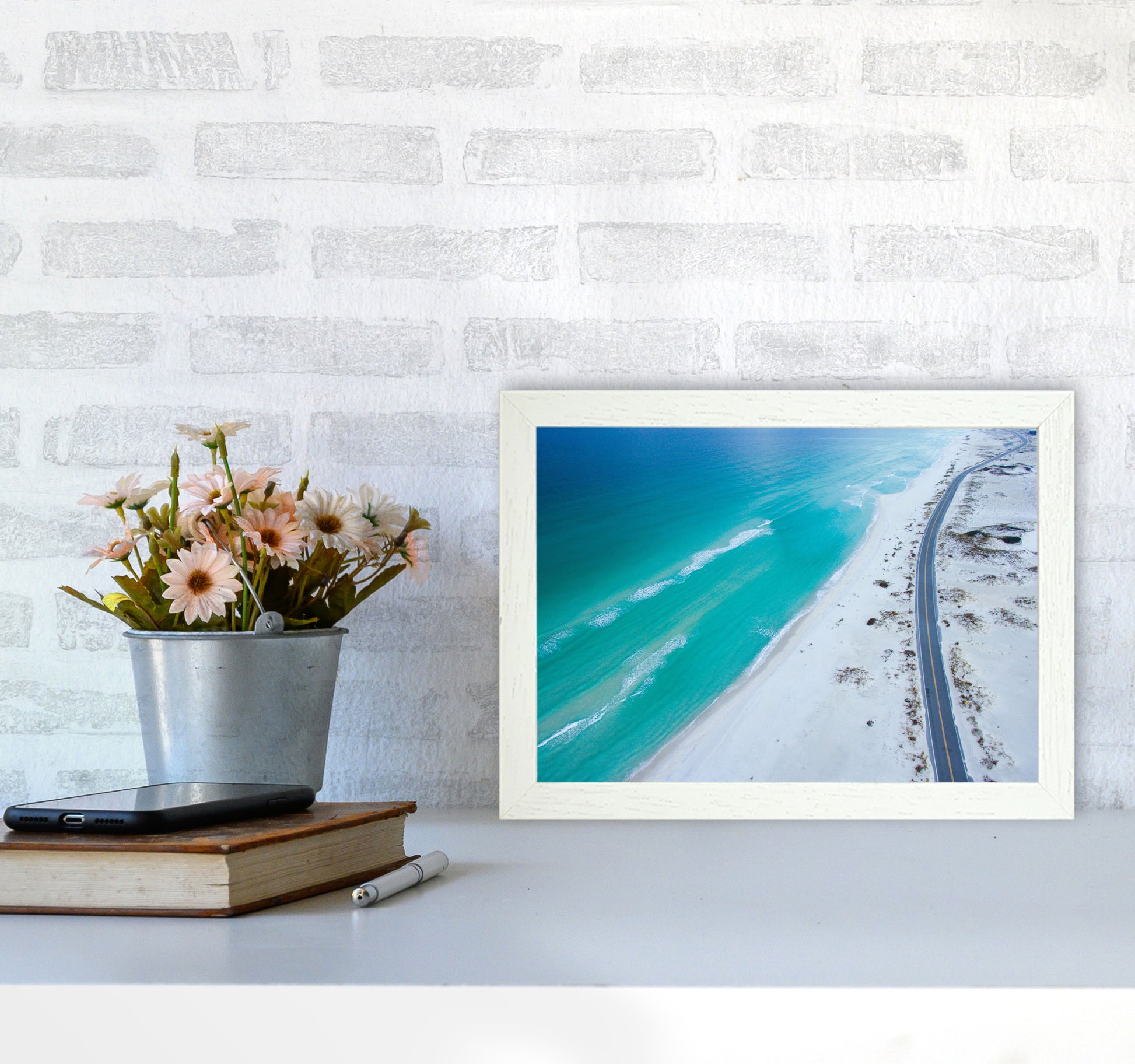 The View Art Print by Seven Trees Design A4 Oak Frame
