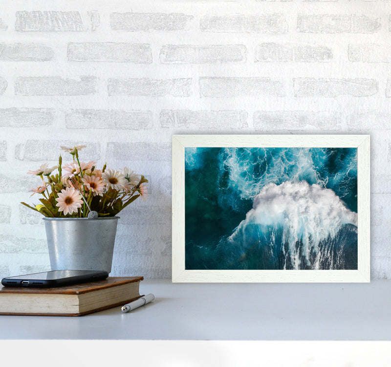 The wave Art Print by Seven Trees Design A4 Oak Frame