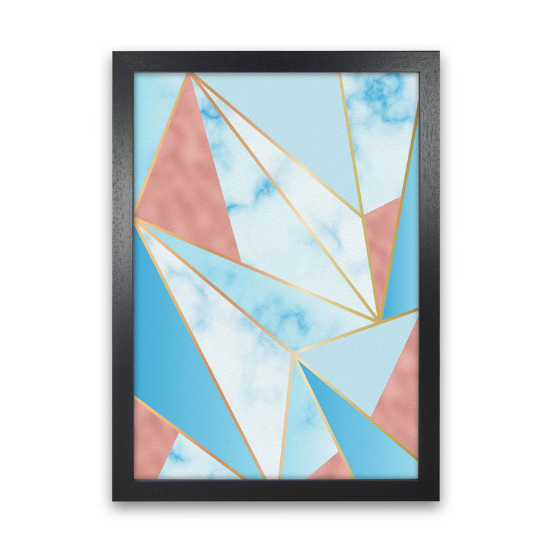 Geometric Sky Art Print by Seven Trees Design Black Grain