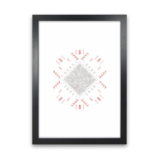 Boho Cherokee Abstract Art Print by Seven Trees Design Black Grain
