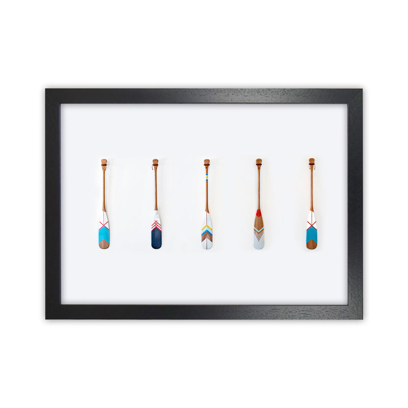 Five Oars Photography Art Print by Seven Trees Design Black Grain