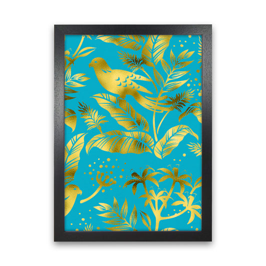 Gold Fauna Art Print by Seven Trees Design Black Grain