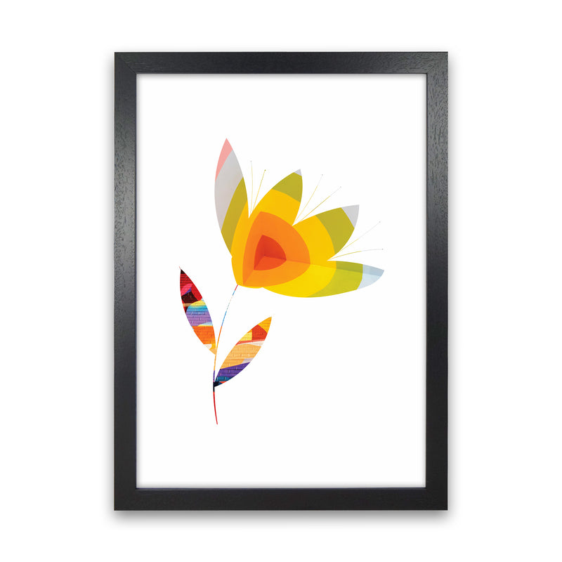 Graffiti Flower II Art Print by Seven Trees Design Black Grain