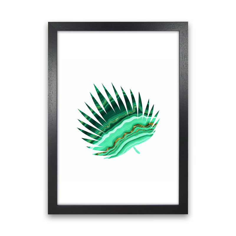 Green Marble Leaf II Art Print by Seven Trees Design Black Grain