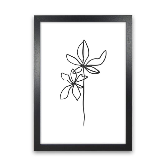 Lines Leaves I Art Print by Seven Trees Design Black Grain