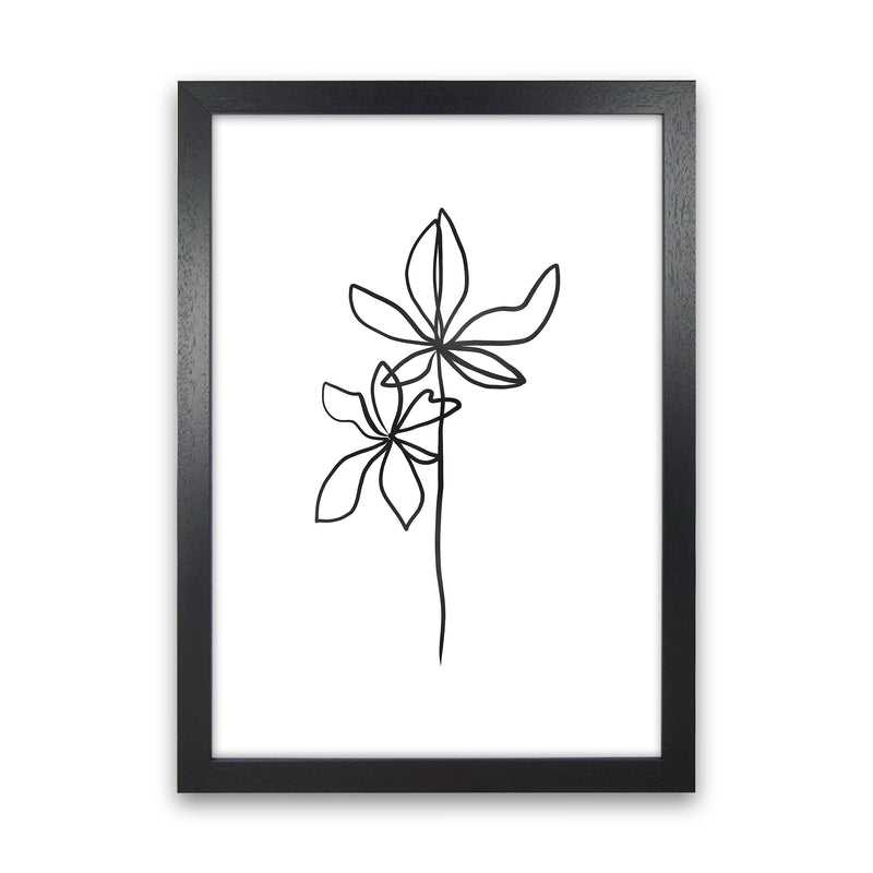 Lines Leaves I Art Print by Seven Trees Design Black Grain