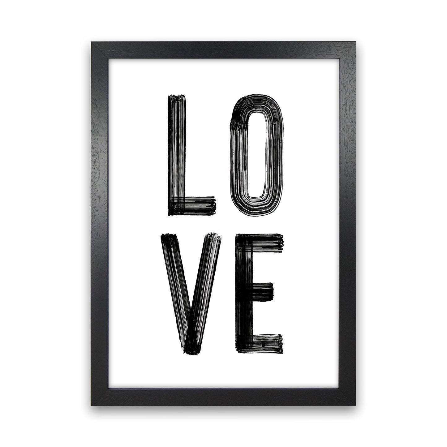 Love in Black Quote Art Print by Seven Trees Design Black Grain