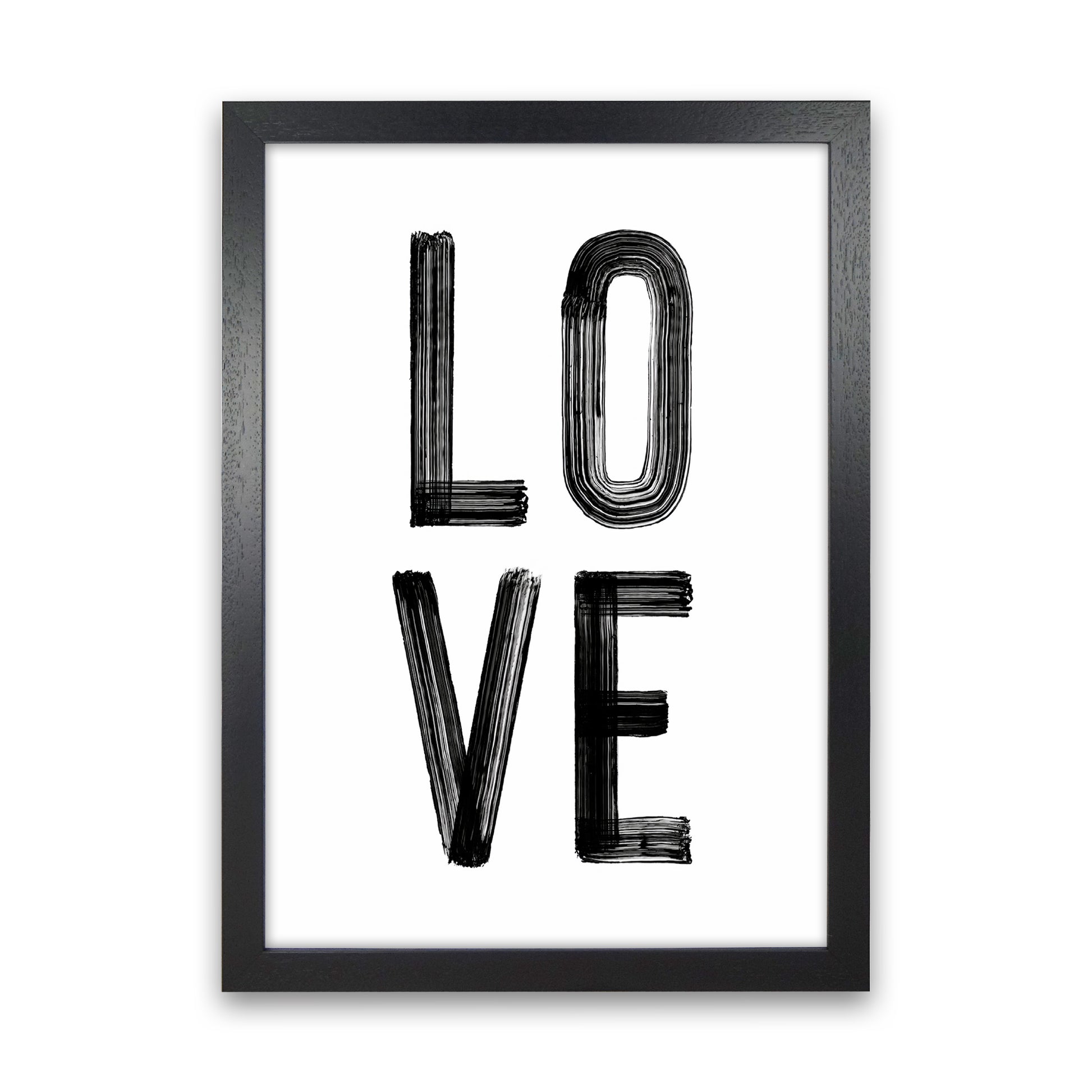 Love in Black Quote Art Print by Seven Trees Design Black Grain