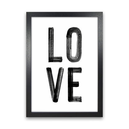 Love in Black Quote Art Print by Seven Trees Design Black Grain